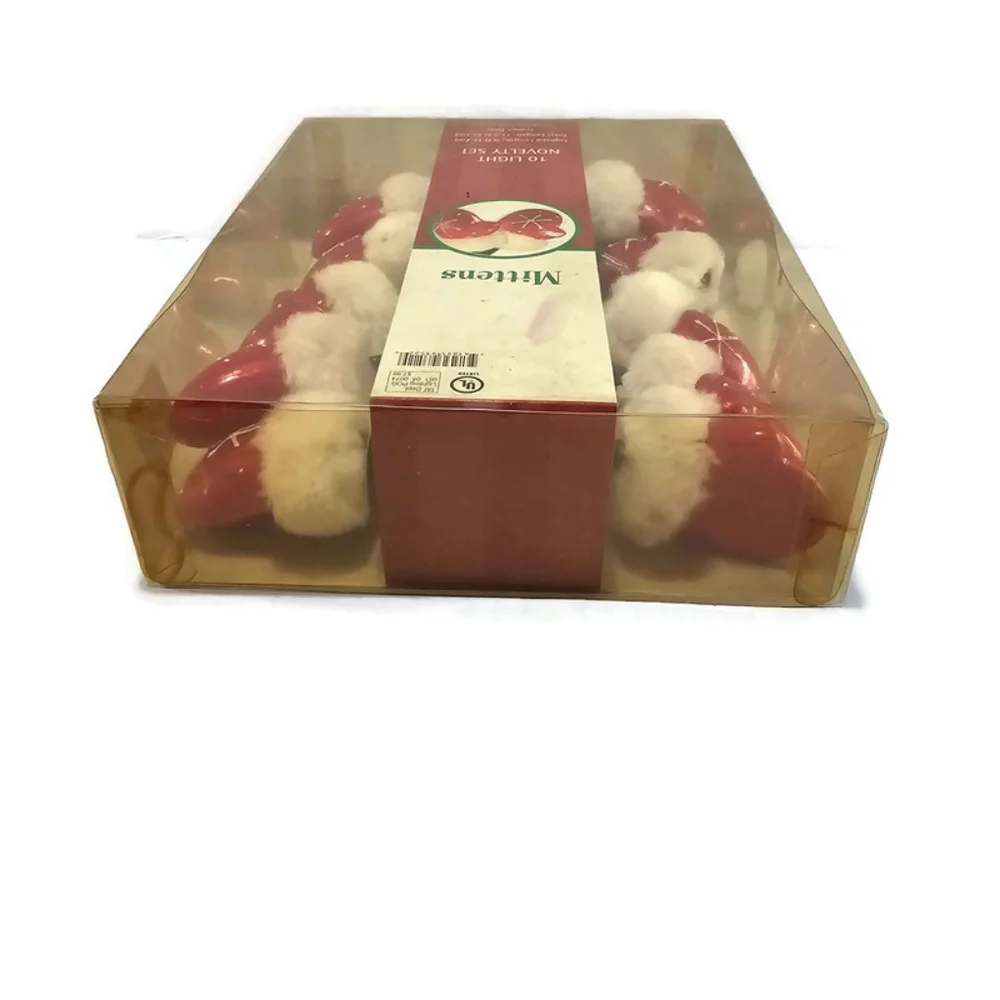 New Santa Red Mittens 10 Light Set Novelty Christmas Lights, 2004,
